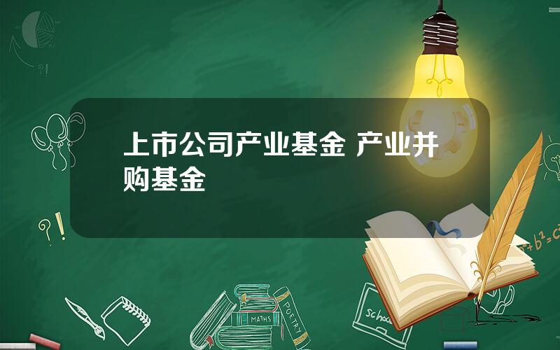 上市公司产业基金 产业并购基金